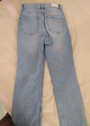 Bershka Kadın Bej Denim Normal Boy Jean
