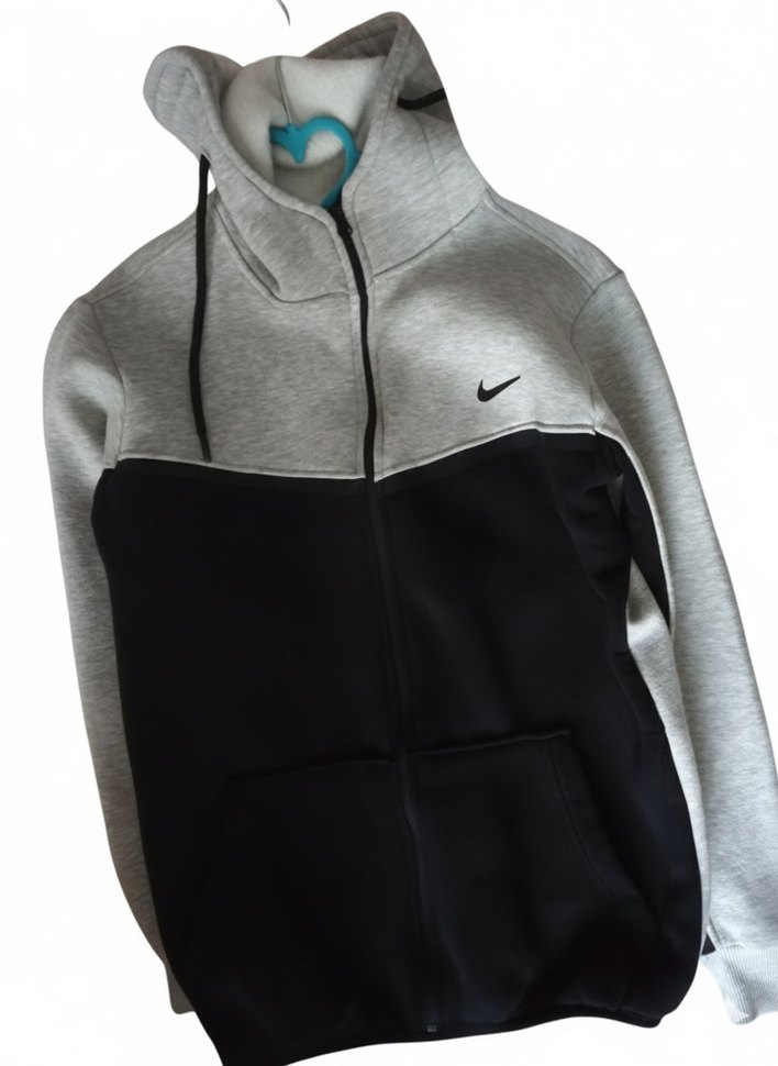 Erkek Çocuk Gri Siyah Fermuarlı Sweatshirt - Görsel 2