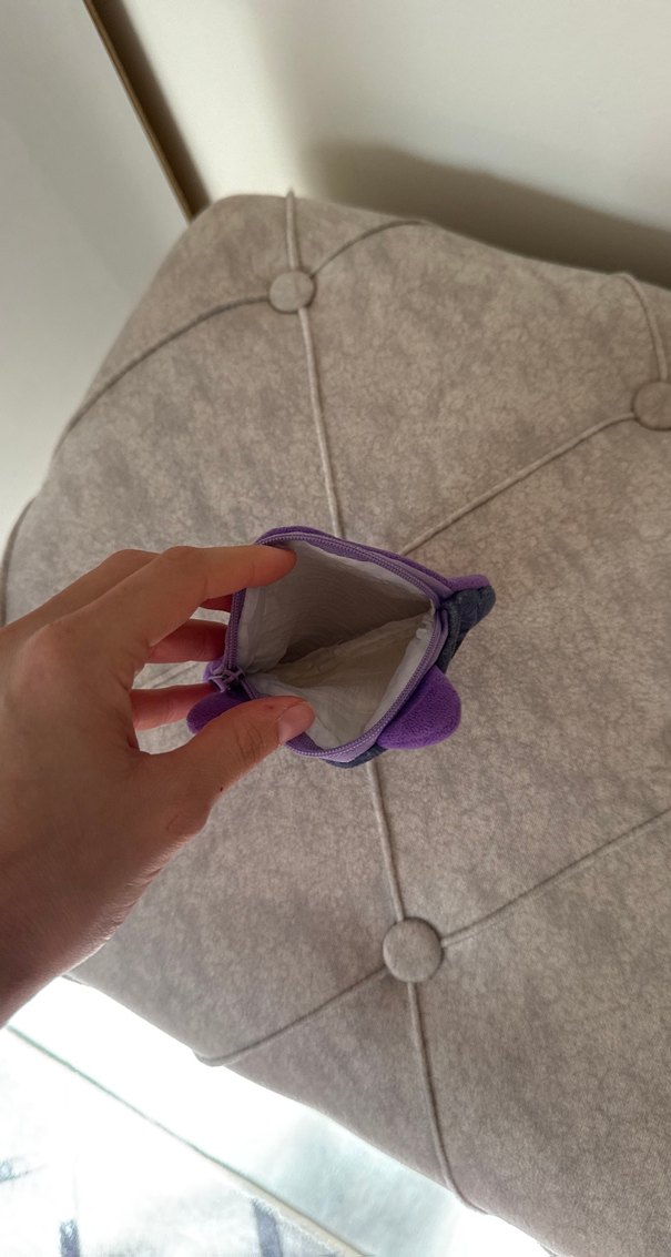 Gri Kedi Yüzü Desenli Cüzdan - Görsel 4