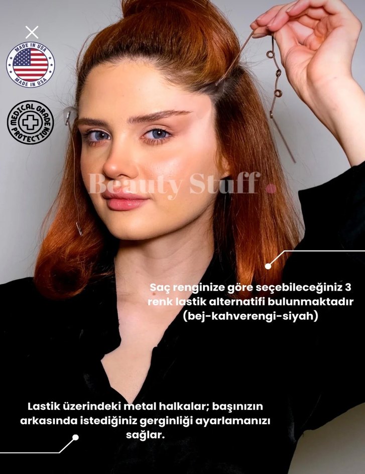 Yüz ve göz germe bandı ve görünmez çift göz kapağı bandı - Görsel 3