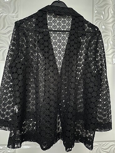 Büyük beden güpür ceket - Görsel 2