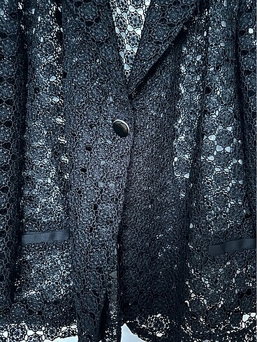 Büyük beden güpür ceket - Görsel 3