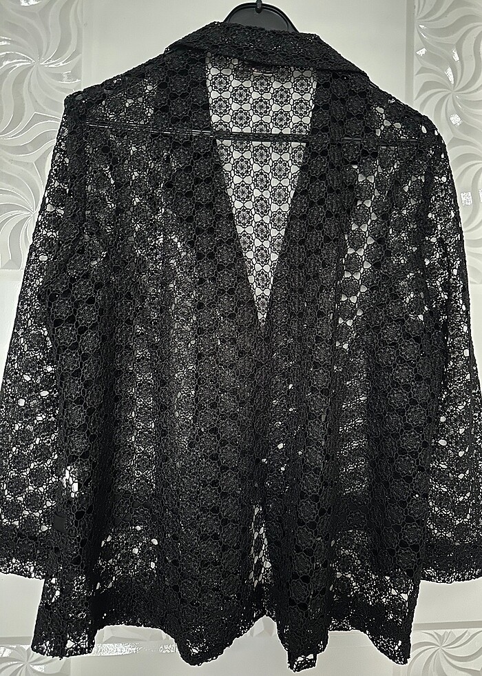 Büyük beden güpür ceket - Görsel 2