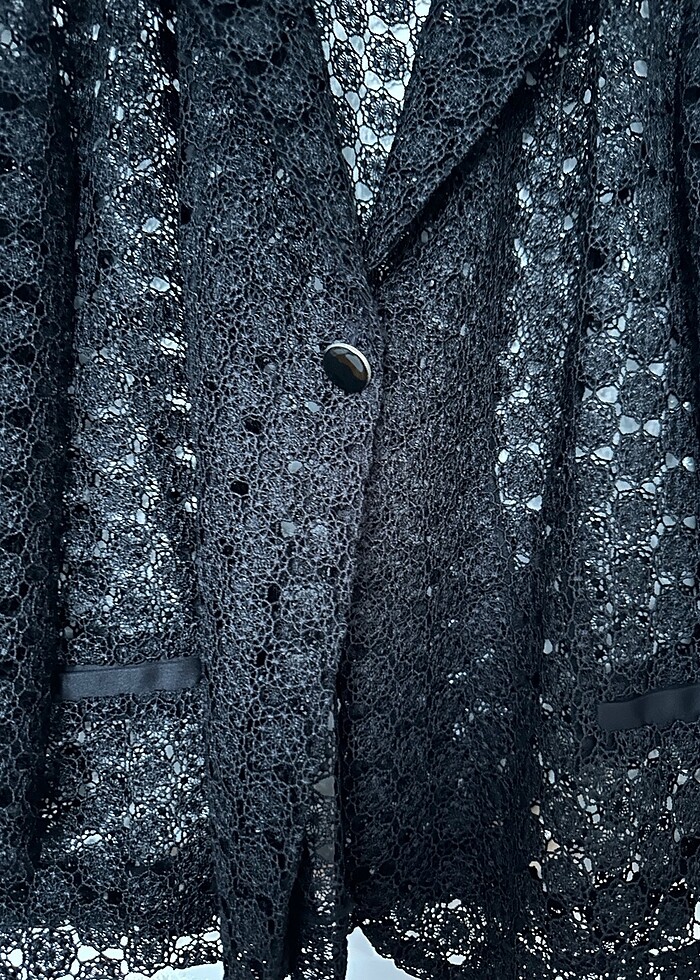 Büyük beden güpür ceket - Görsel 3