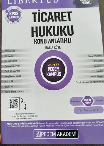 KPSS A Grubu Ticaret Hukuku Konu Anlatımlı Kitap