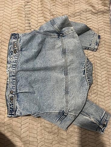 xs Beden mavi Renk Pull&bear Crop Kot ceket