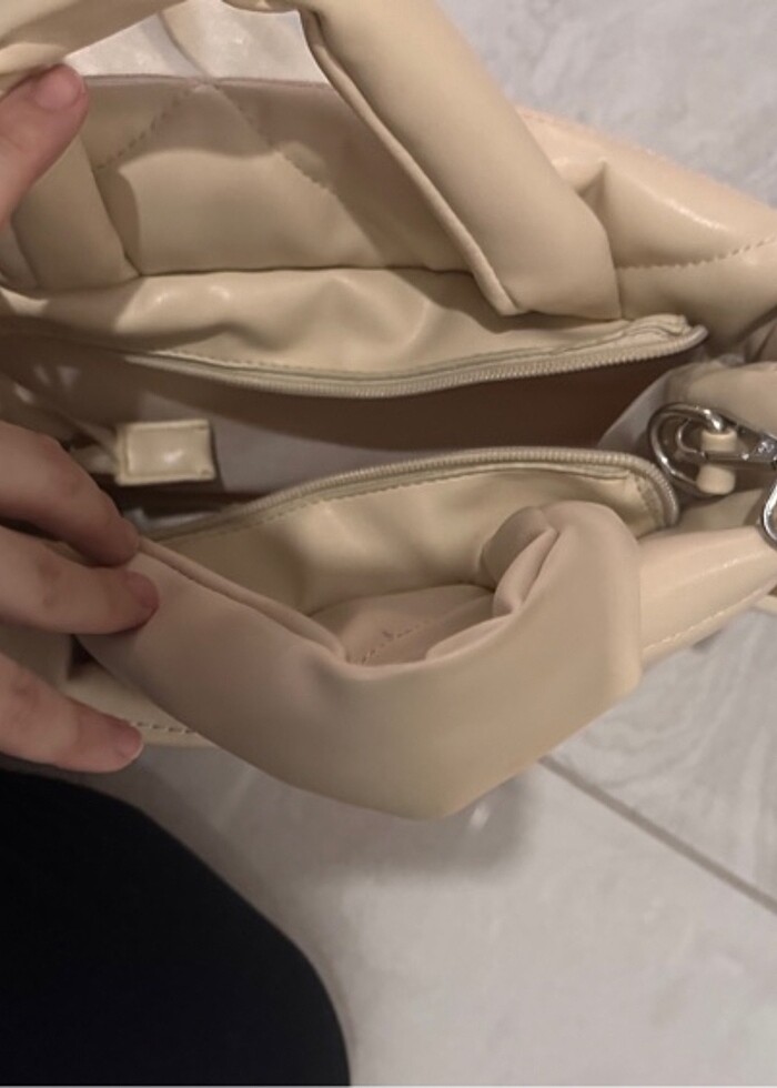 Krem askılı çanta - Görsel 2