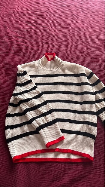 Ekru Oversize Triko Kazak - Görsel 2