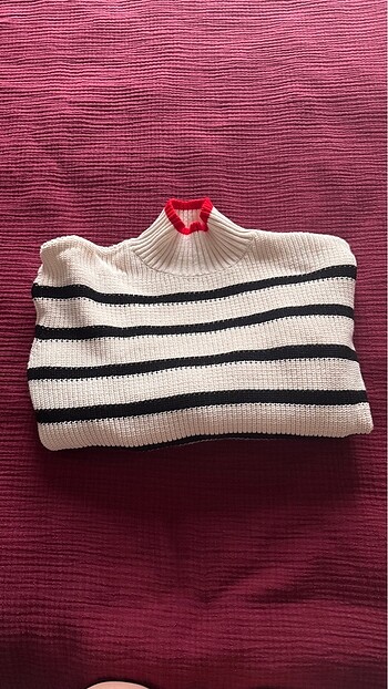 Ekru Oversize Triko Kazak - Görsel 4