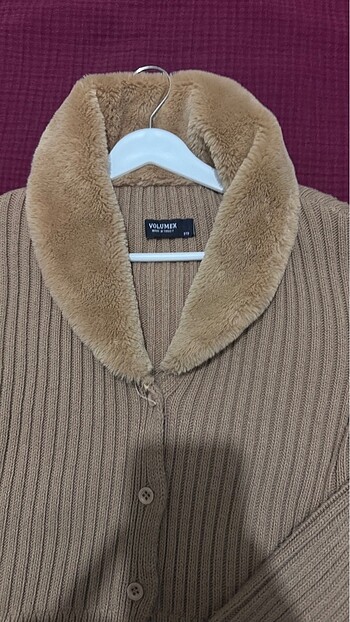 Suni kürk yaka triko - Görsel 3