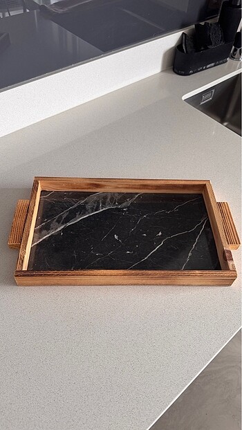 Mermer Desen Tepsi - Görsel 2