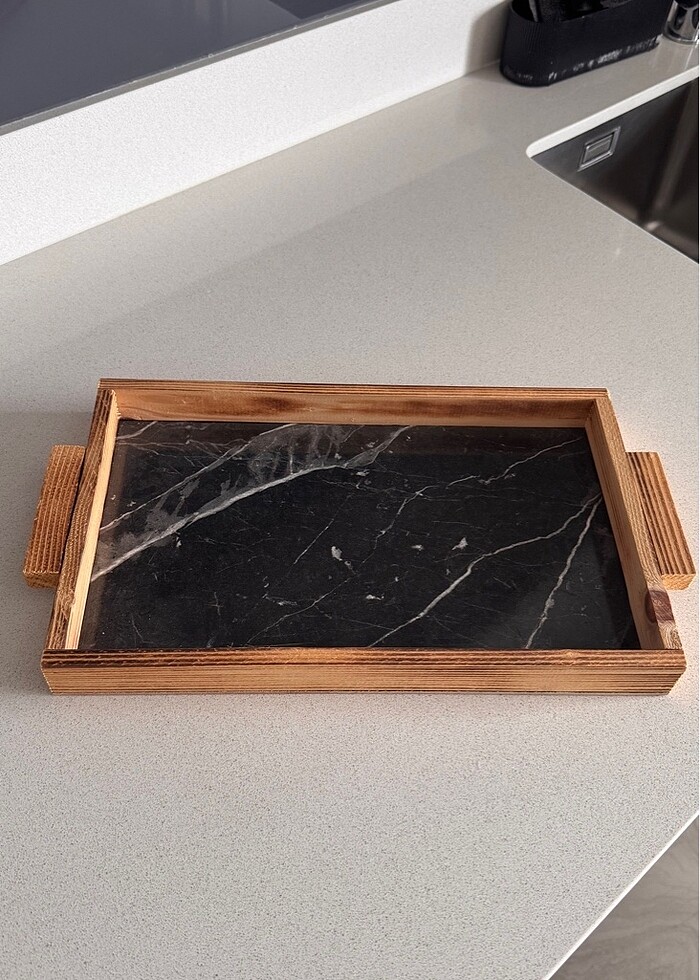 Mermer Desen Tepsi - Görsel 2