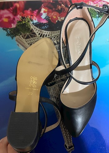 Siyah Kadın Topuklu Ayakkabı - Görsel 4