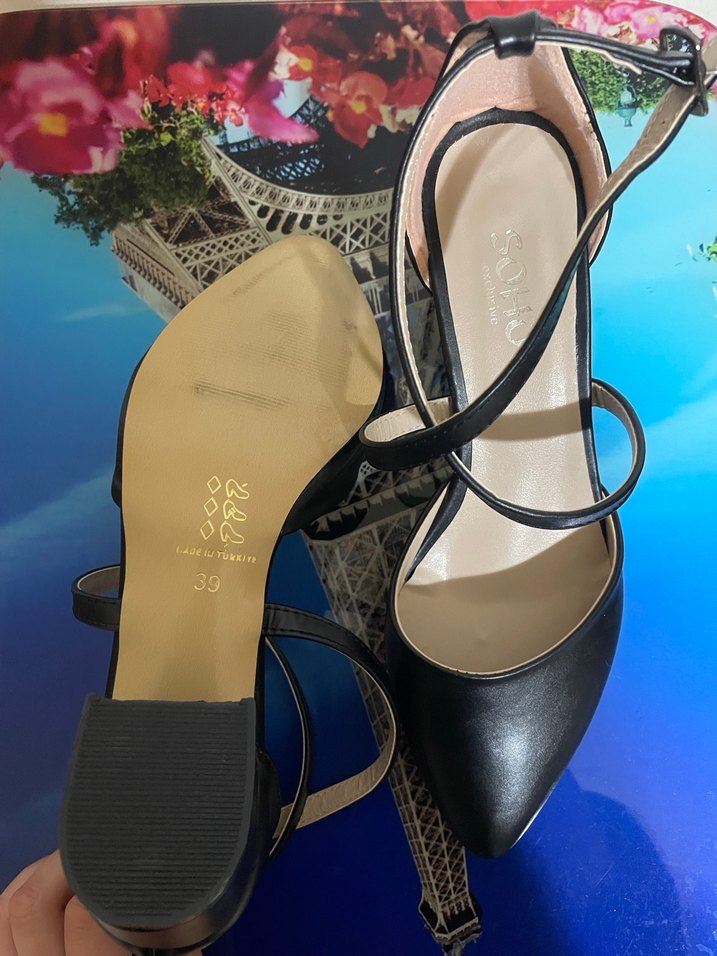Siyah Kadın Topuklu Ayakkabı - Görsel 4