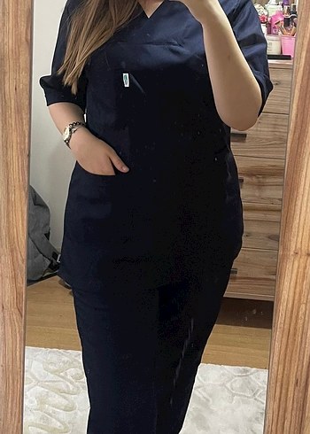 Lacivert scrubs - Görsel 2