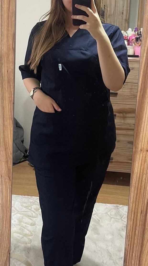 Lacivert scrubs - Görsel 2