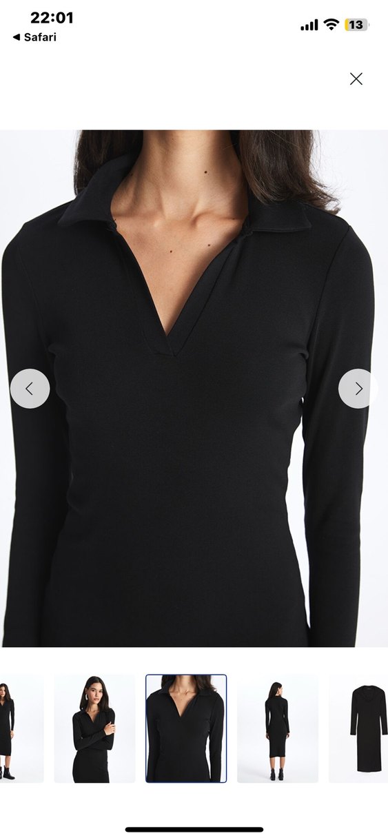 Siyah uzun elbise - Görsel 3