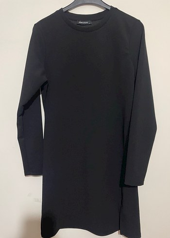 Siyah Uzun Kollu mini Elbise - Görsel 3