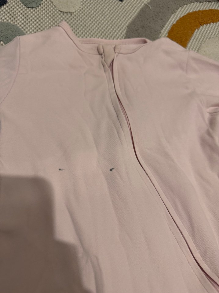 Uzun Kollu, Fermuarlı Pembe Bebek Body - Görsel 4