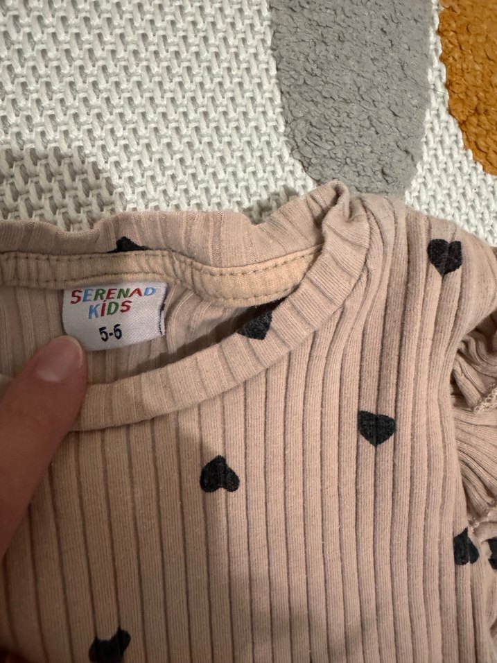 Uzun Kollu Örgü Kahverengi Bebek Kız Takımı - Görsel 4