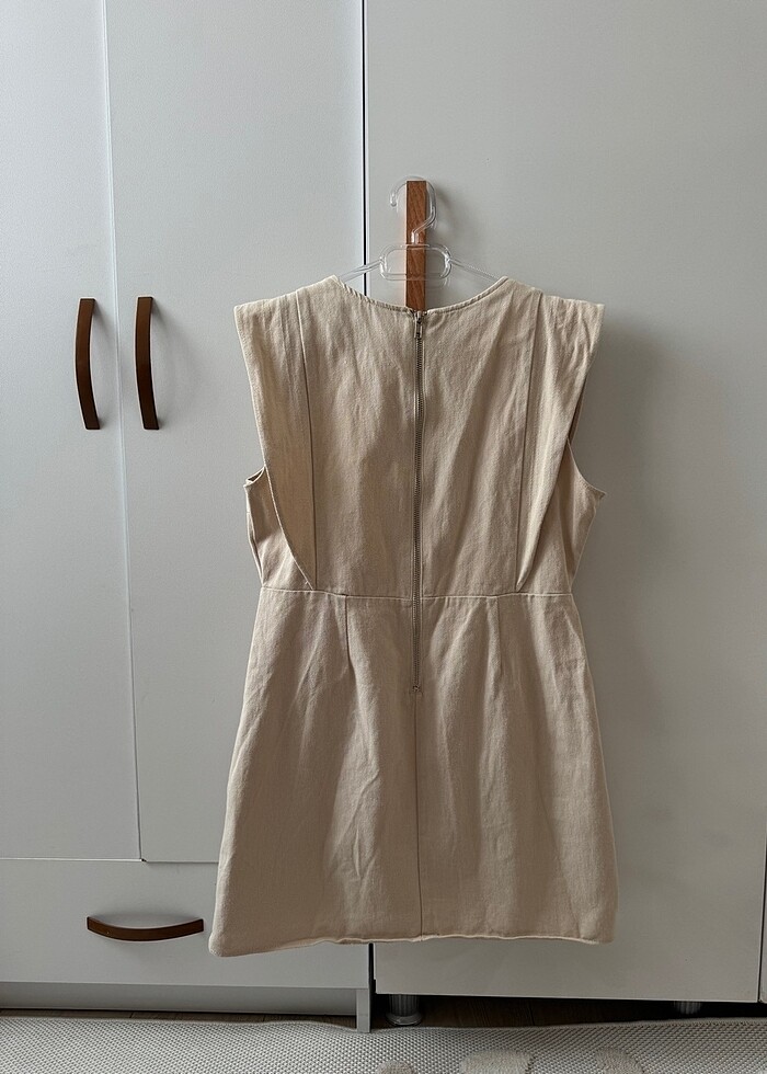 Kerem mini beyaz elbise - Görsel 4