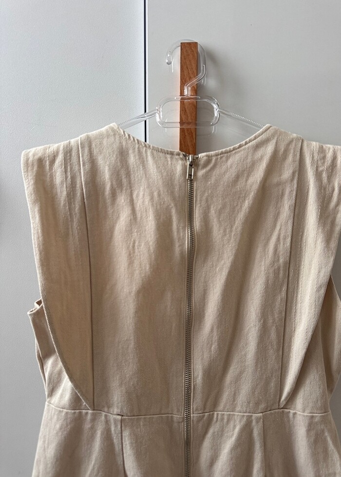 Kerem mini beyaz elbise - Görsel 2