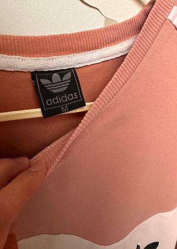 Pembe Pamuklu Adidas Sweatshirt - Görsel 4