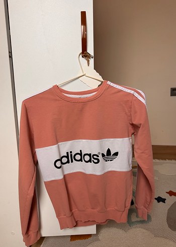 Pembe Pamuklu Adidas Sweatshirt - Görsel 3