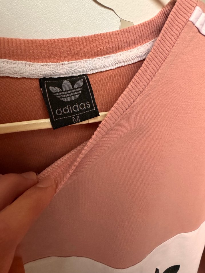Pembe Pamuklu Adidas Sweatshirt - Görsel 4