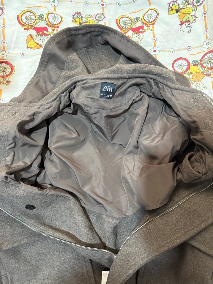 Düğmeli Kapüşonlu Kaban - Görsel 5