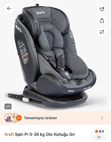 Kraft Kraft Spin Pro Oto Koltuğu