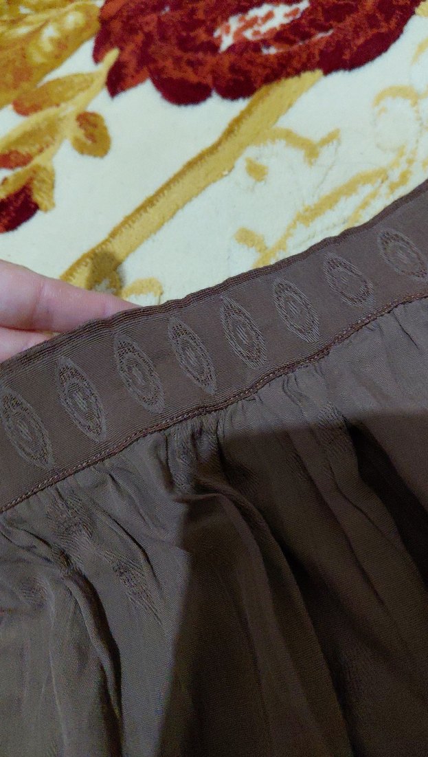 Bej Renkli Keten Mini Etek - Görsel 3