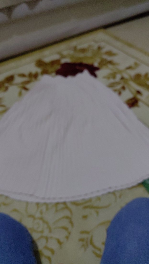 Beyaz Pilili Uzun Kadın Etek - Görsel 2