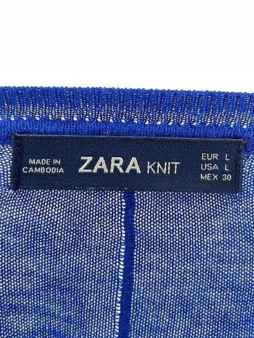 l Beden mavi Renk Zara Kazak / Triko %70 İndirimli.