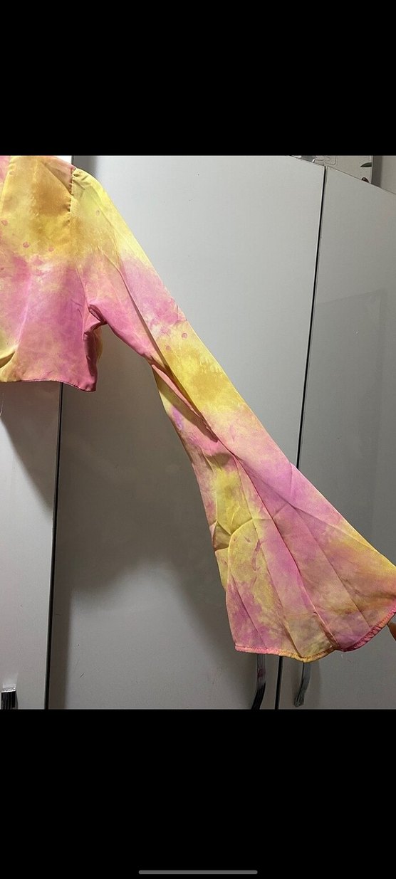 k Çok Renkli Batik Desenli Bolero - Görsel 5