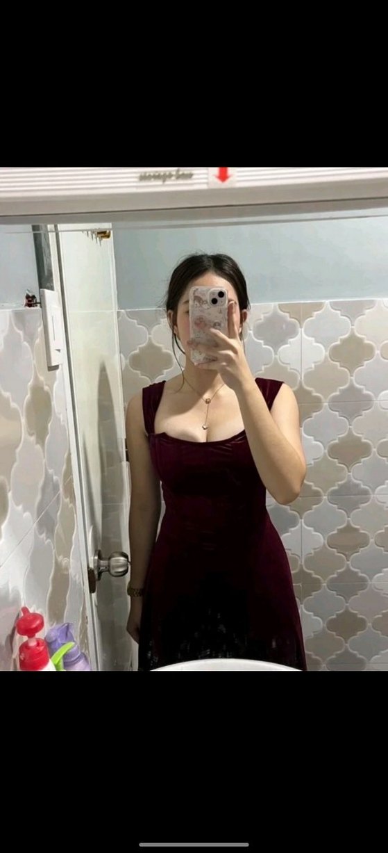 Bordo Vintage Uzun Elbise - Görsel 5