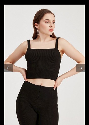 Kadın Siyah İnce Askılı Fit Atlet - Görsel 3