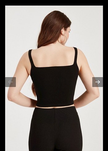 Kadın Siyah İnce Askılı Fit Atlet - Görsel 4