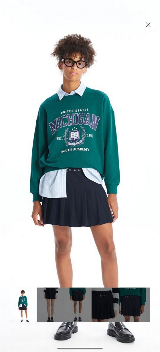 Kemer Detaylı Çizgili Kadın Triko - Görsel 2