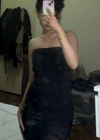 dantel Detaylı Siyah Mini Straplez Elbise - Görsel 3