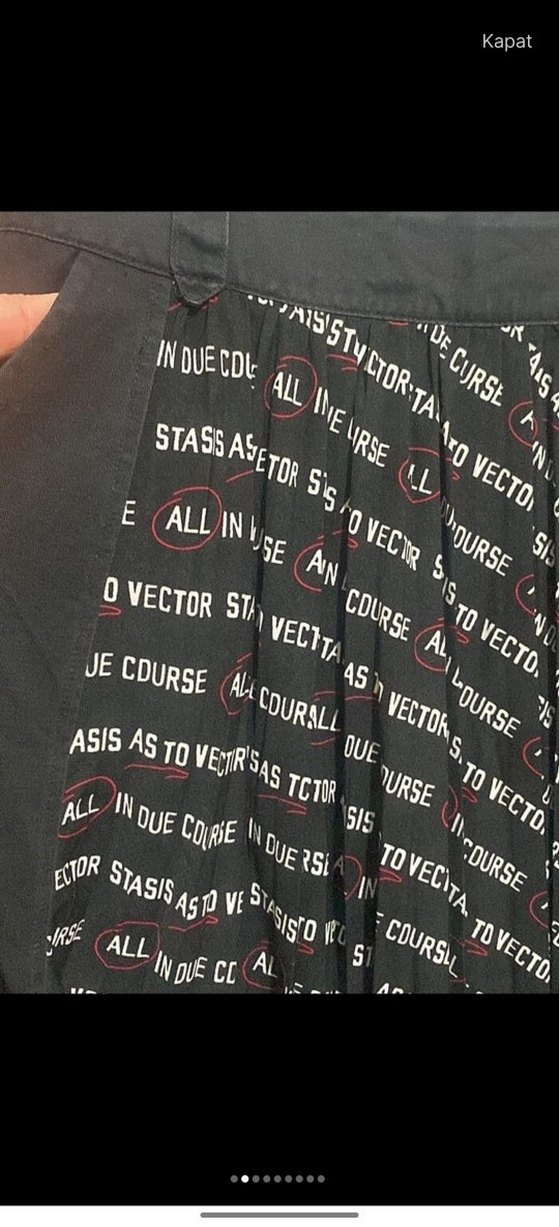 Kadın Siyah Baskılı Pilili Uzun Etek - Görsel 2