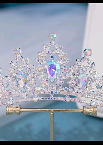 Beyaz Payetli Taç - Görsel 2