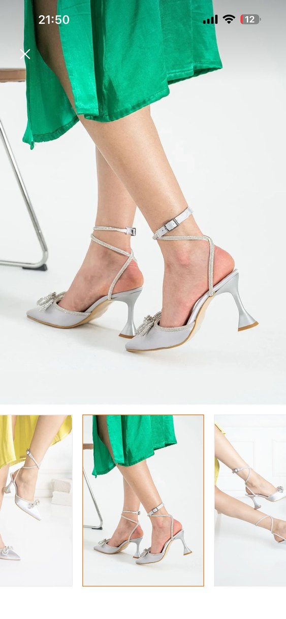 Beyaz Fiyonk Detaylı İnce Topuklu Kadın Ayakkabı - Görsel 3