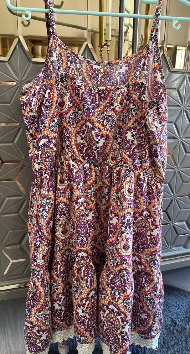 Bohem Çok Renkli Midi Elbise - Görsel 2