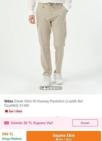 keten pantolon - Görsel 2