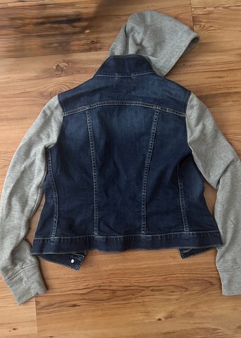 Marks & Spencer Gri Kapüşonlu Denim Ceket