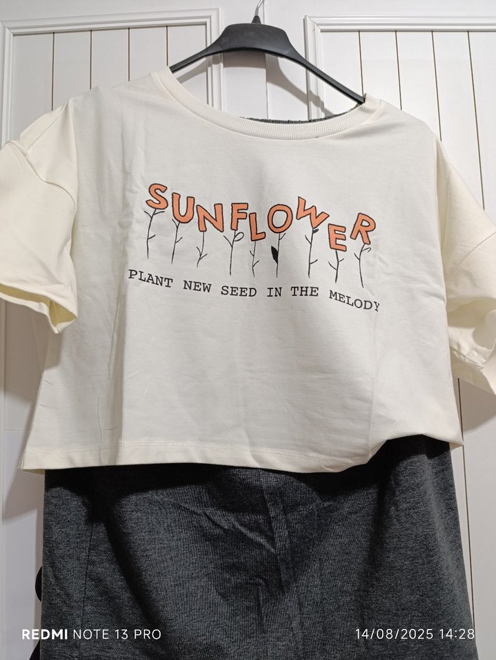 Gri Midi Hamile Eteği ve üst - Görsel 4