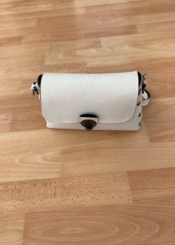 Diğer Minimalist Beyaz Deri Kadın Çanta