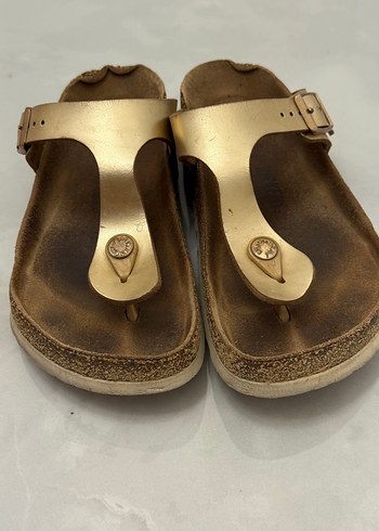 Birkenstock Altın Tokalı Dolgu Topuk Terlik