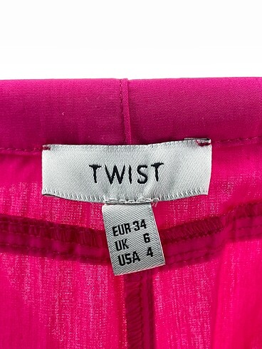 34 Beden pembe Renk Twist Kumaş Pantolon %70 İndirimli.